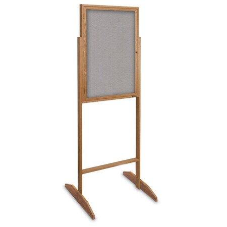 United Visual Products Sliding Door Indoor Enclosed Corkboard, 4 UV9025ACS4824-SATIN-AMETHY